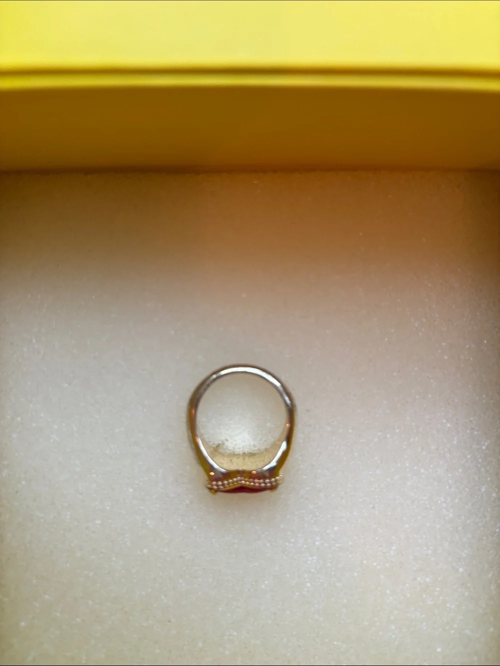 Kendra Scott Hot Pink Heart Enamel Gold Colored Ring Box Included